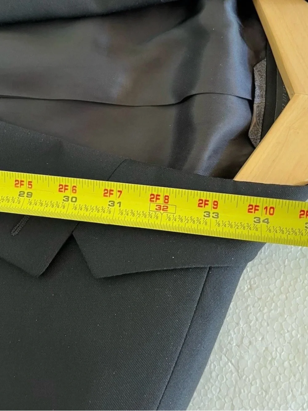 Lauren Ralph Lauren Mens 48L 100% Wool Blazer Jacket Black Stretch